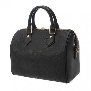 Louis Vuitton Leather Bandouliere Empreinte Handbag Speedy Black Noir